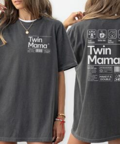 funny twin mom shirt custom est mama tee personalized twin mama gifts with kids names for twin announcement 90bdq