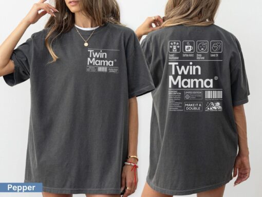 funny twin mom shirt custom est mama tee personalized twin mama gifts with kids names for twin announcement 90bdq