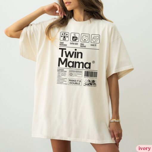 funny twin mom shirt for twin mama announcement and reveal best gifts for expecting twin moms comfort colors tee ezdwr scaled