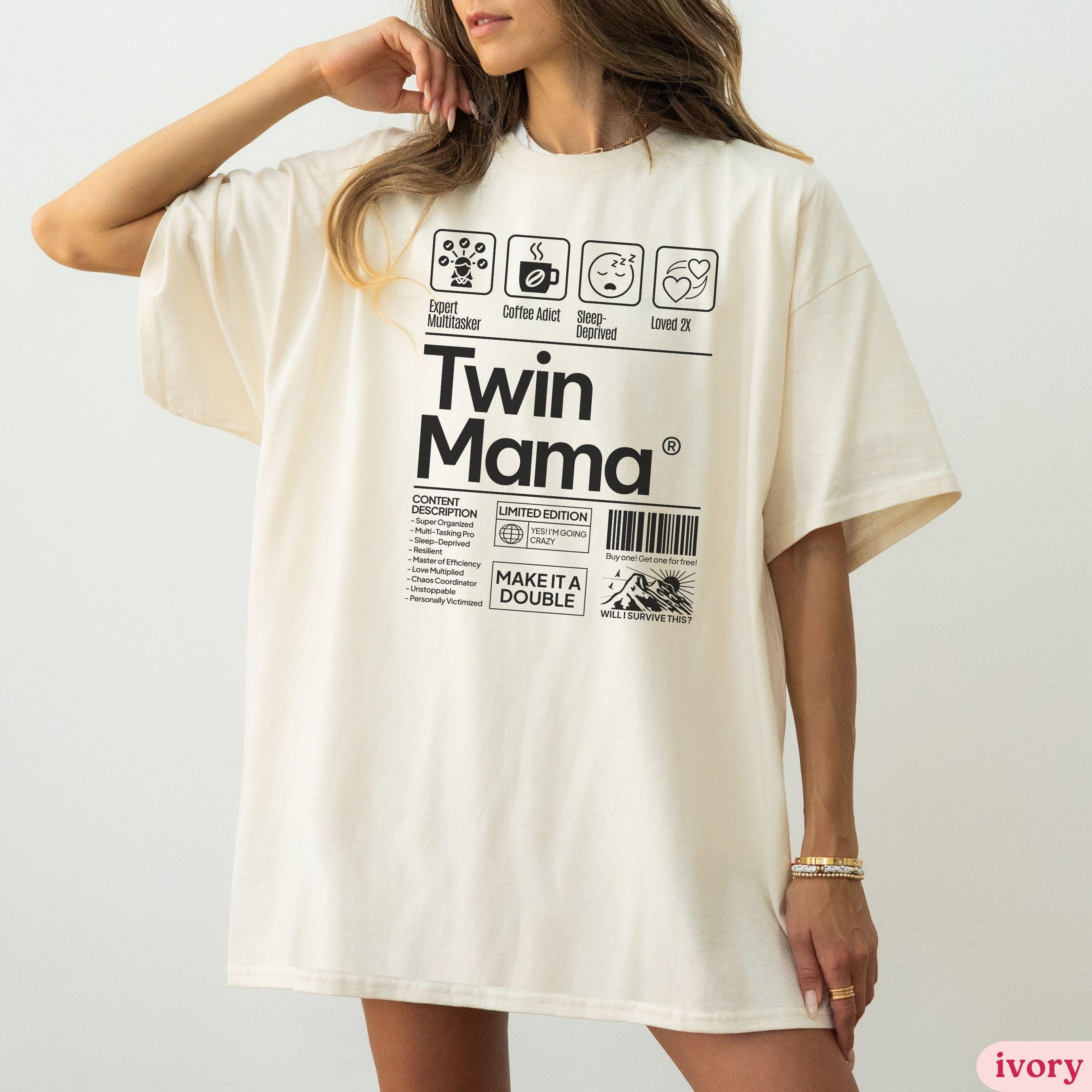 funny twin mom shirt for twin mama announcement and reveal best gifts for expecting twin moms comfort colors tee ezdwr