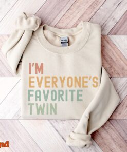 funny twin sweatshirt for siblings unisex adult crewneck humor apparel unique sarcastic gifts for twins and family nbcmt