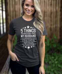 funny wife shirt 5 things you should know about my husband tee best wife shirt unique gift for wife nitia