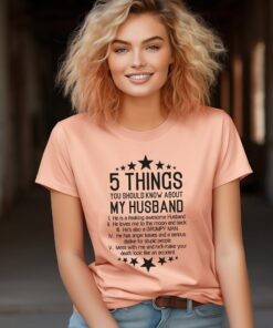 funny wife shirt 5 things you should know about my husband tee best wife shirt unique gift for wife rfgl4