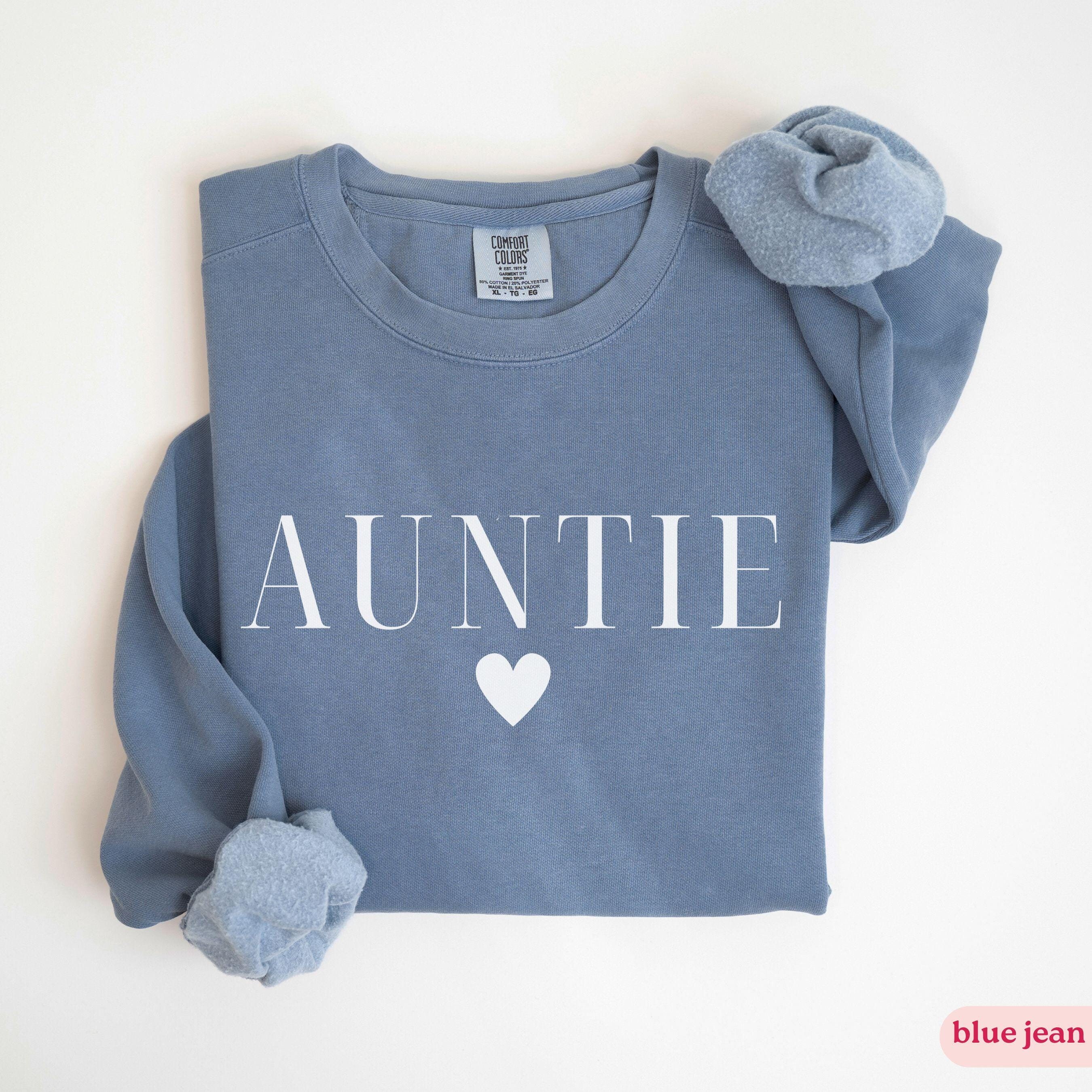 future aunt sweatshirt new aunt crewneck pregnancy announcement pullover gift for expecting aunts comfort colors ciiiw