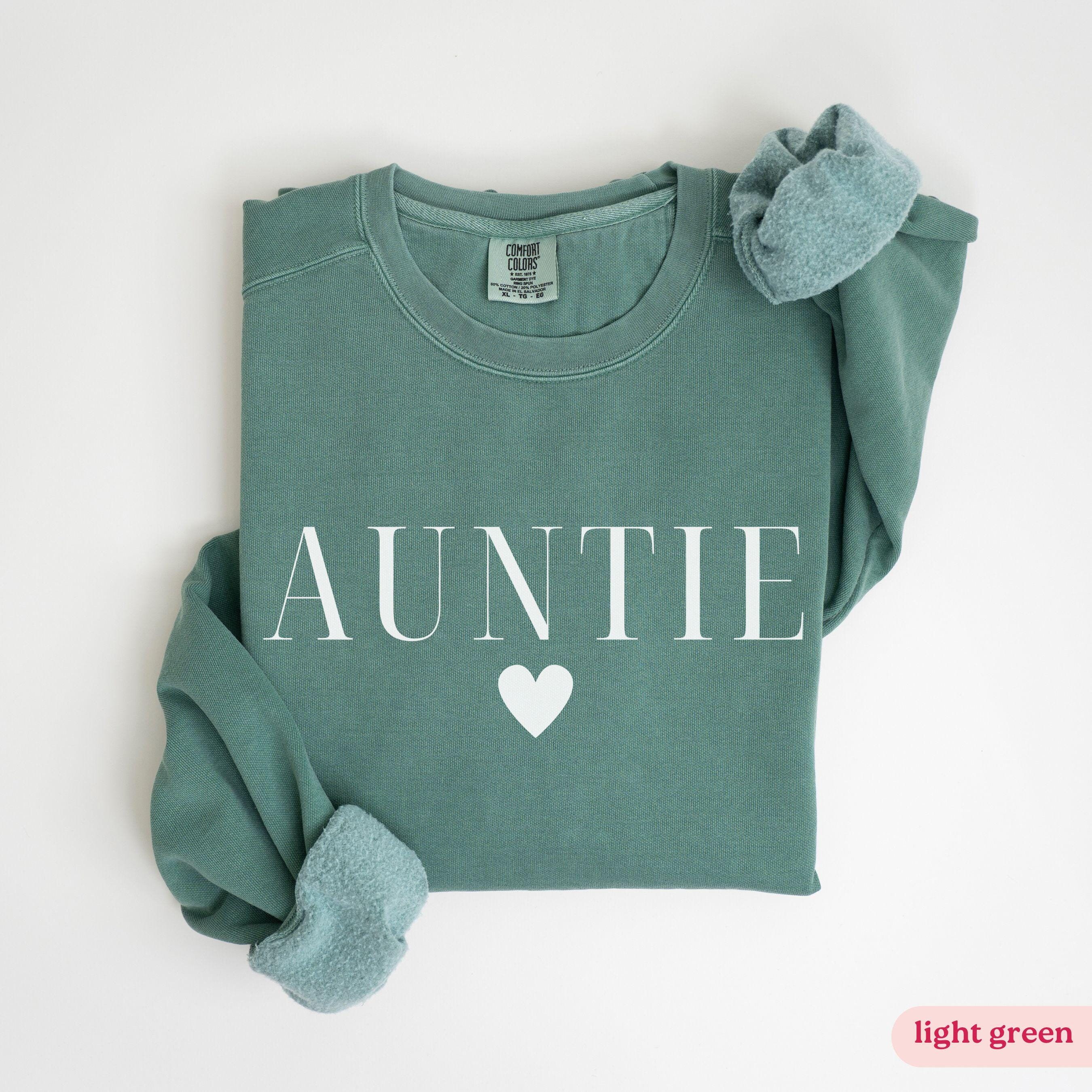 future aunt sweatshirt pregnancy announcement crewneck pullover gift for new aunt comfort colors 5pcvk