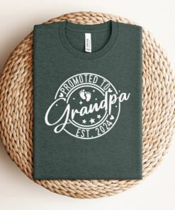 future grandpa shirt est 2024 for pregnancy reveal baby announcement tee promoted to grandpa gift vglqk