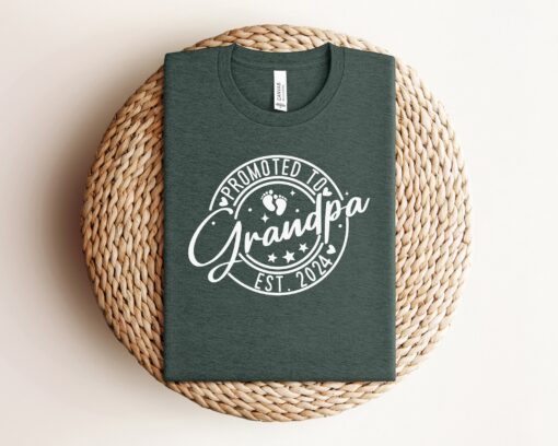 future grandpa shirt est 2024 for pregnancy reveal baby announcement tee promoted to grandpa gift vglqk