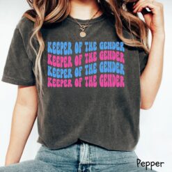 gender reveal party shirts for team boy or team girl cute baby announcement t shirts keeper of the gender design uxr2n scaled