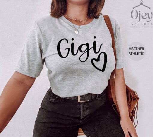 gigi heart shirt for grandma cool nana t shirt auntie to be mothers day shirt personalized gift for women