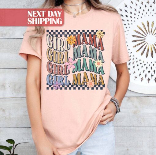 girl mama shirt retro design for moms club birthday gift new mom t shirt best mom ever apparel jcv5i