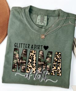 glitter and dirt mama of both shirt cute mom t shirt for mothers day unique mom gift for boy and girl moms cbaln