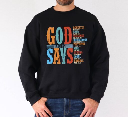 god says dad is protected sweatshirt christian dad apparel with bible verses retro quotes for fathers day gifts 2jaoz
