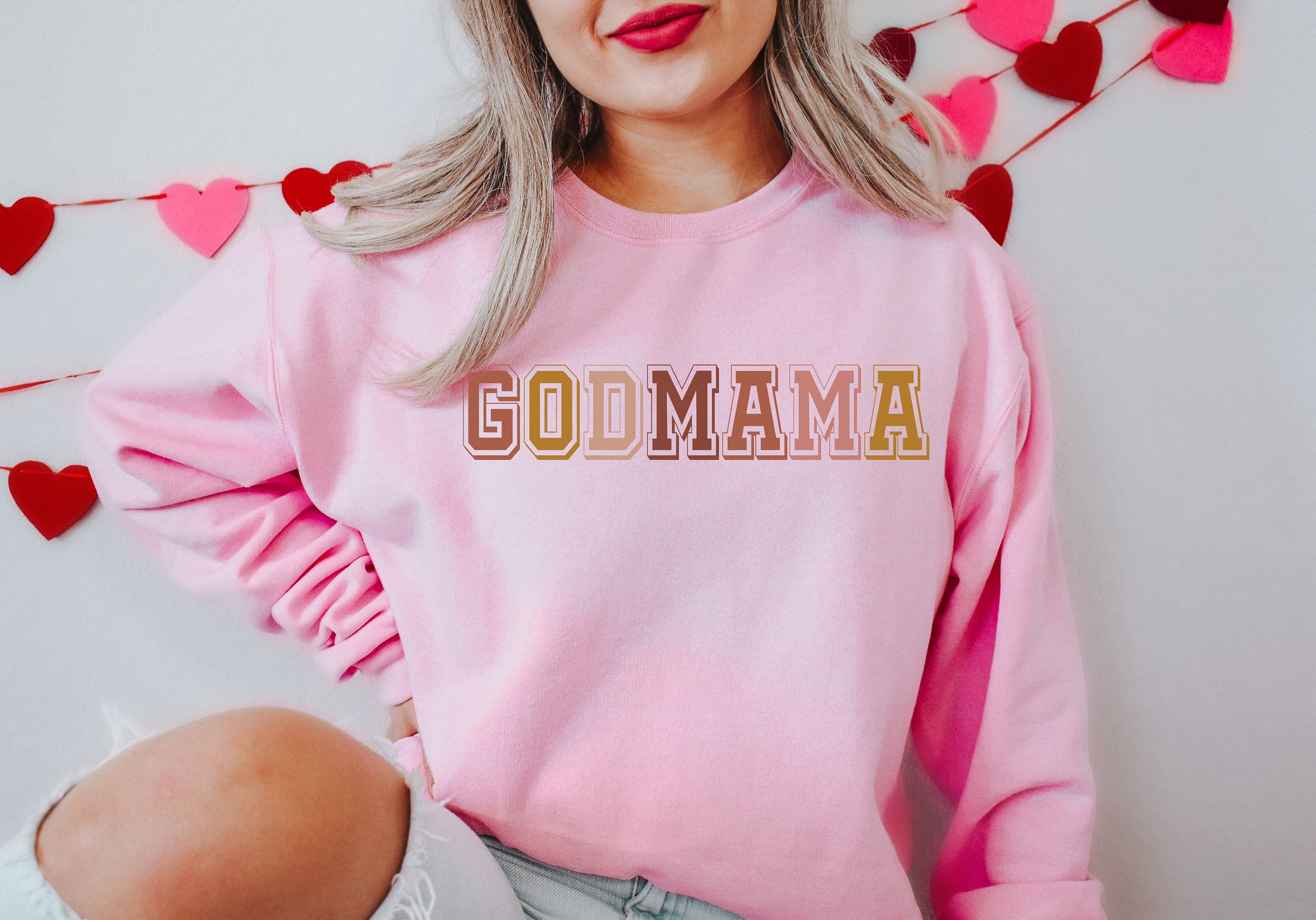 godmother sweatshirt for god mama gifts cute mom sweater godparents crewneck comfortable godmama apparel elafc scaled