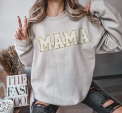 gold glitter mom sweatshirt cute mom hoodie for mothers day new mama gift and mom life apparel r2mgp scaled
