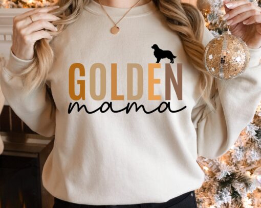 golden mama sweatshirt for dog lovers golden retriever crewneck sweater best mom shirt for dog owners deptr
