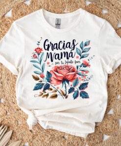 gracias mama shirt with floral design for mexican moms spring motherhood sweatshirt best mom ever gift s0eua