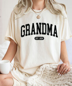 grandma est 2024 shirt retro t shirt for nana best grandma ever gift cute mom life shirt unique grandma apparel rrtsj