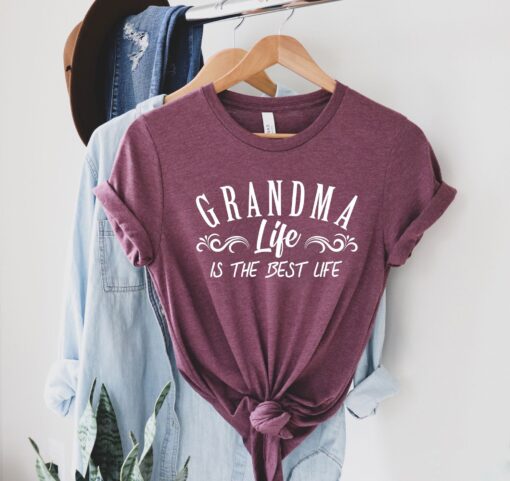 grandma life is the best life shirt for new grandmas funny pregnancy announcement t shirt christmas gift sa03a