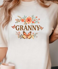 granny shirt with flowers for mothers day cute granny clothing birthday gift from granddaughter to grandmother vjp76