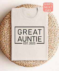 great auntie est 2025 shirt baby announcement tee best aunt shirts promoted to auntie unique gift for sister 2dapx