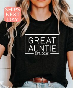 great auntie est 2025 shirt baby announcement tee best aunt shirts promoted to auntie unique gift for sister mxydz