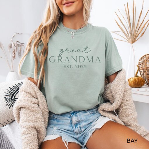 great grandma est 2025 shirt for pregnancy announcement funny mom life t shirt mothers day gift for great grandma yz53s
