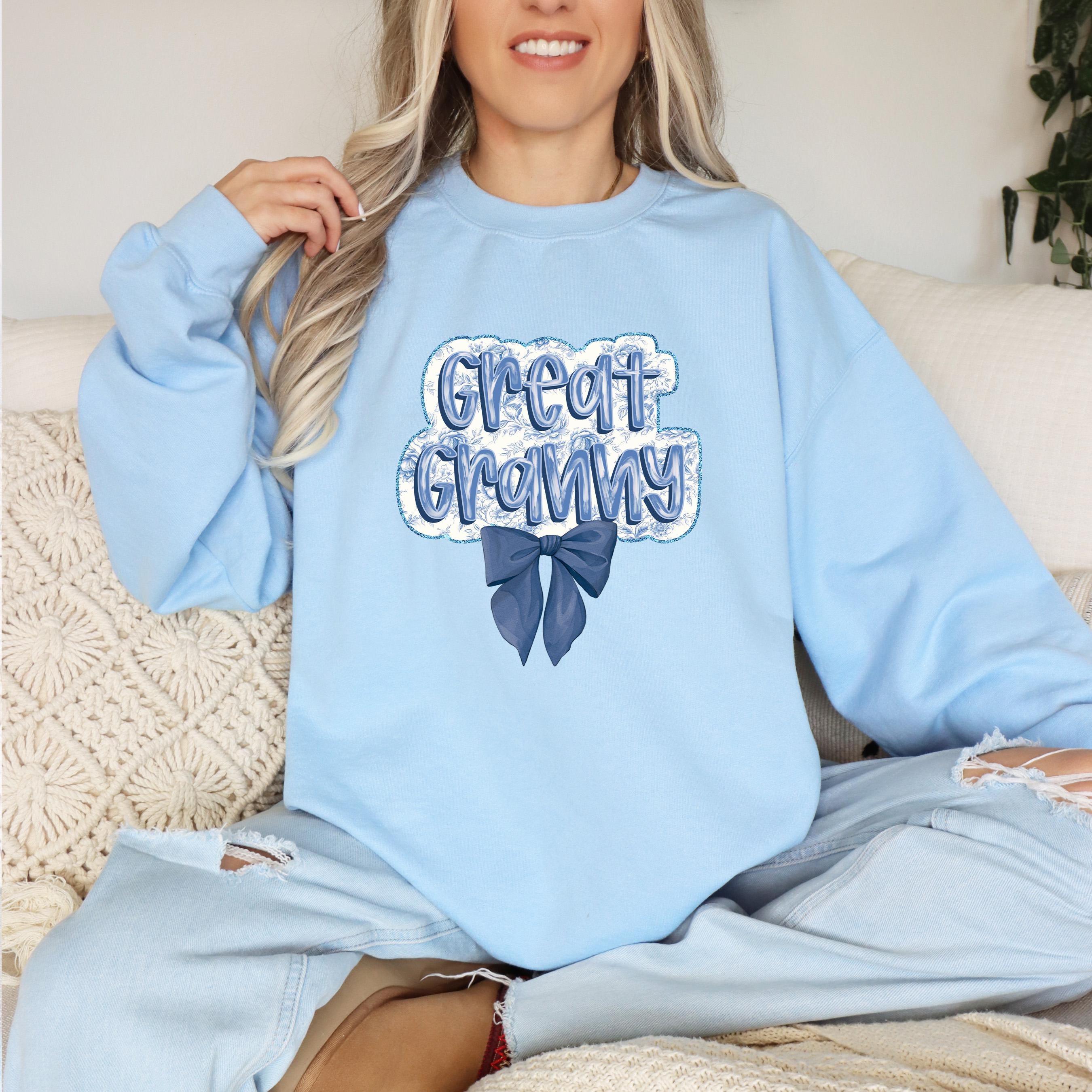 great granny shirt for grandma blue bow sweatshirt funny mothers day gift unique birthday gift for grandmother cc43v scaled