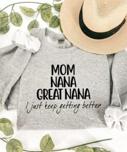 great nana sweatshirt cute great grandma shirt pregnancy announcement gift for mom nana and great nana hjsl4