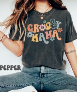 groovy mama shirt for moms vintage hippie style tee fun birthday party outfit unique groovy mom life t shirt i7ufq