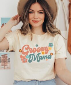 groovy mama shirt retro mom t shirt cute mommy tee for mothers day pregnancy reveal 70s mom life outfit qnfgp