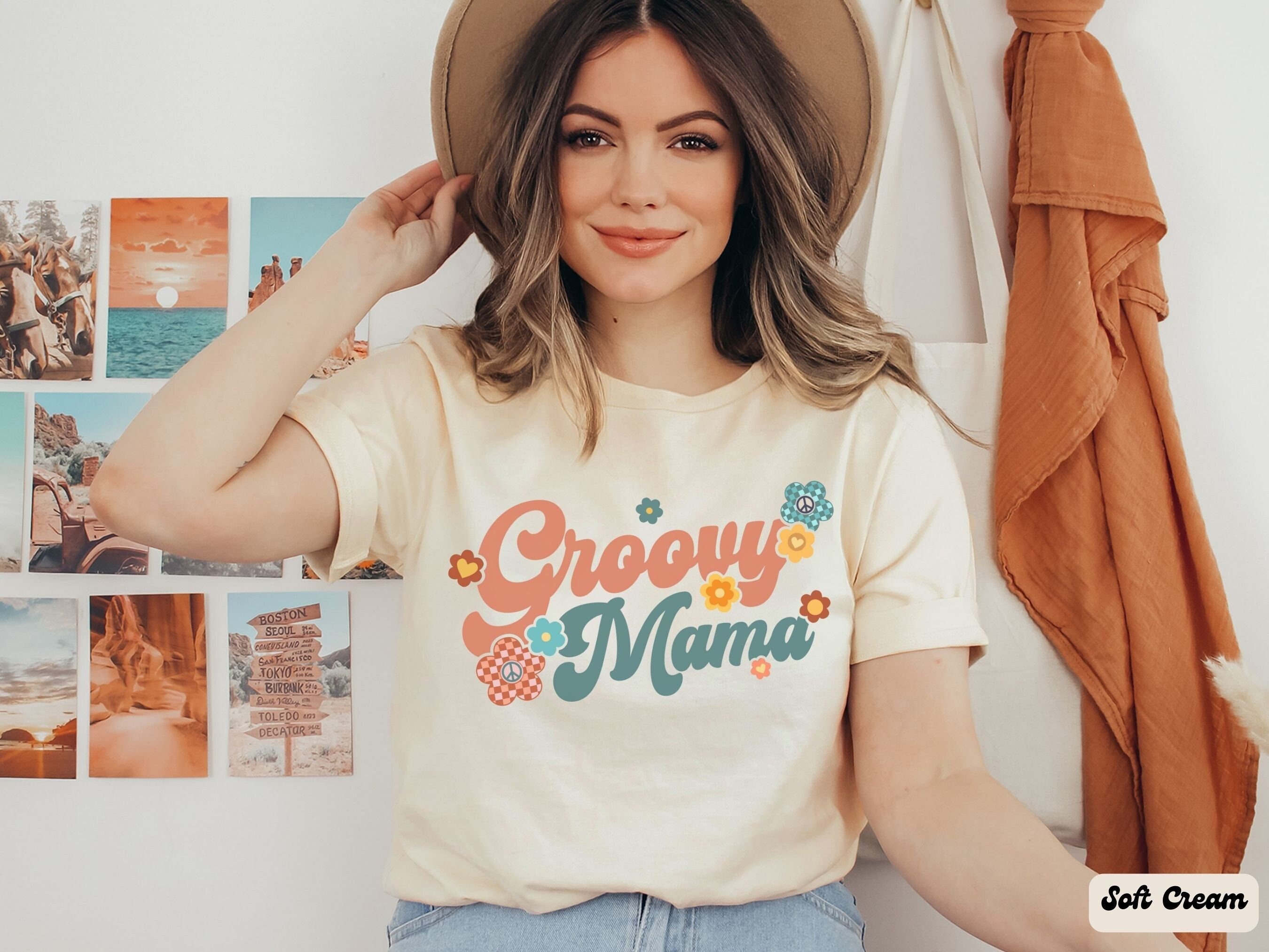 groovy mama shirt retro mom t shirt cute mommy tee for mothers day pregnancy reveal 70s mom life outfit qnfgp scaled