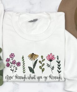 grow through what you go through shirt for moms flower mom life shirt mothers day gift best mom ever shirt yr1k9