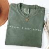 growing a tiny human pregnancy announcement maternity shirt with spring flowers for expecting moms baby reveal c3sn6 scaled
