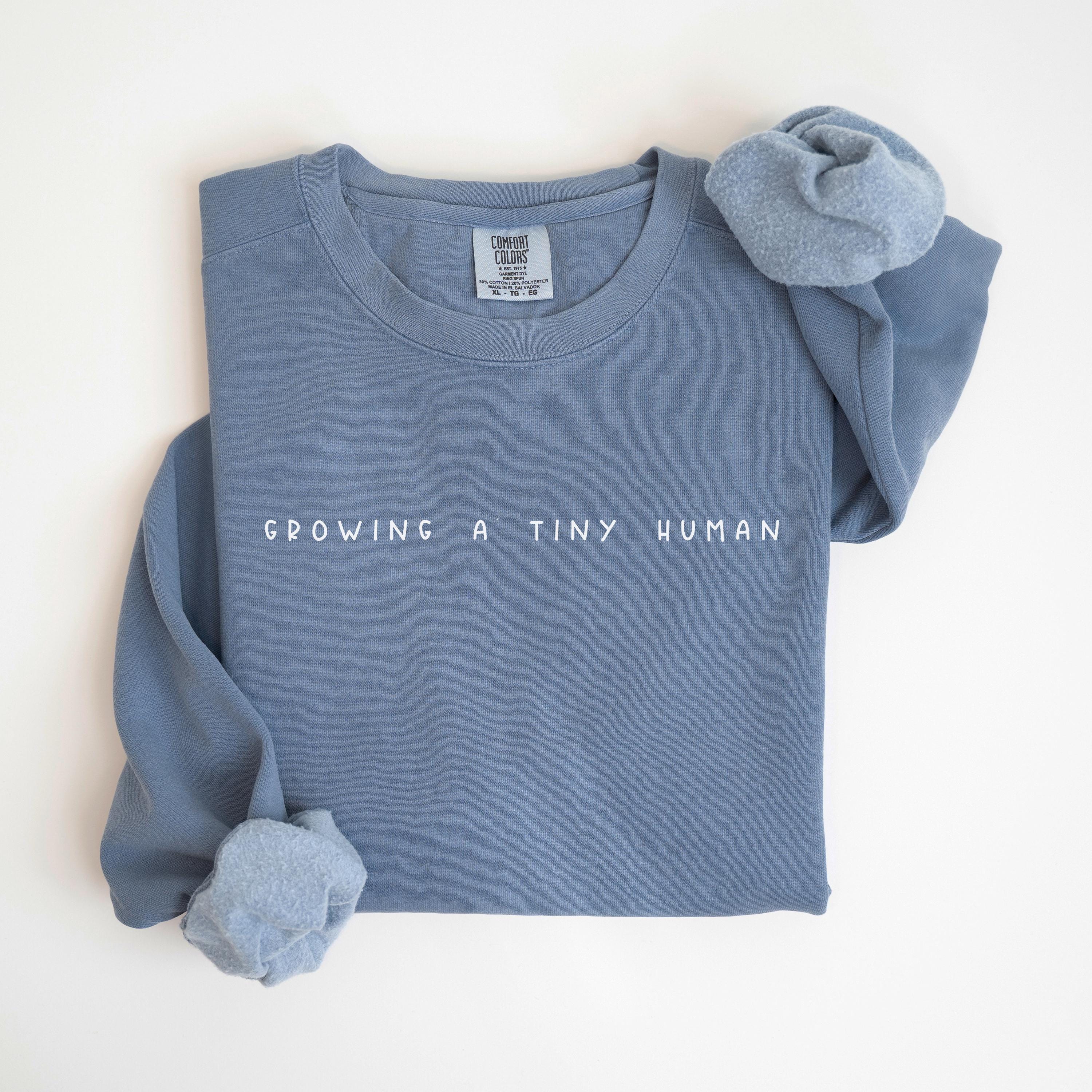 growing a tiny human pregnancy announcement sweatshirt maternity shirt baby reveal gift for expecting moms cmoyt scaled