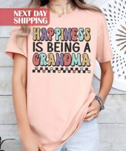 happiness is being a grandma shirt cute new grandma nana t shirt grandmother to be gift for grandmothers inbqw