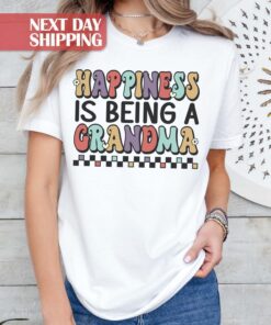 happiness is being a grandma shirt cute new grandma nana t shirt grandmother to be gift for grandmothers loiqp