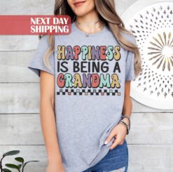 happiness is being a grandma shirt cute new grandma nana t shirt grandmother to be gift for grandmothers r12c9