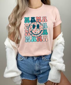 happy face mama shirt smiley sweatshirt aesthetic mom hoodie best mom ever shirt for mothers day birthday gifts crzpu