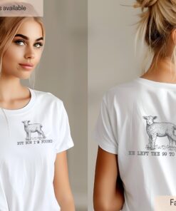 he left the 99 to find me shirt christian t shirt lost lamb cute top for christian gifts and faith based apparel ozgnt