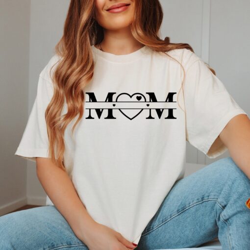 heart mom shirt for mothers day pregnancy announcement cute mom tee personalized mom gifts qjrnw