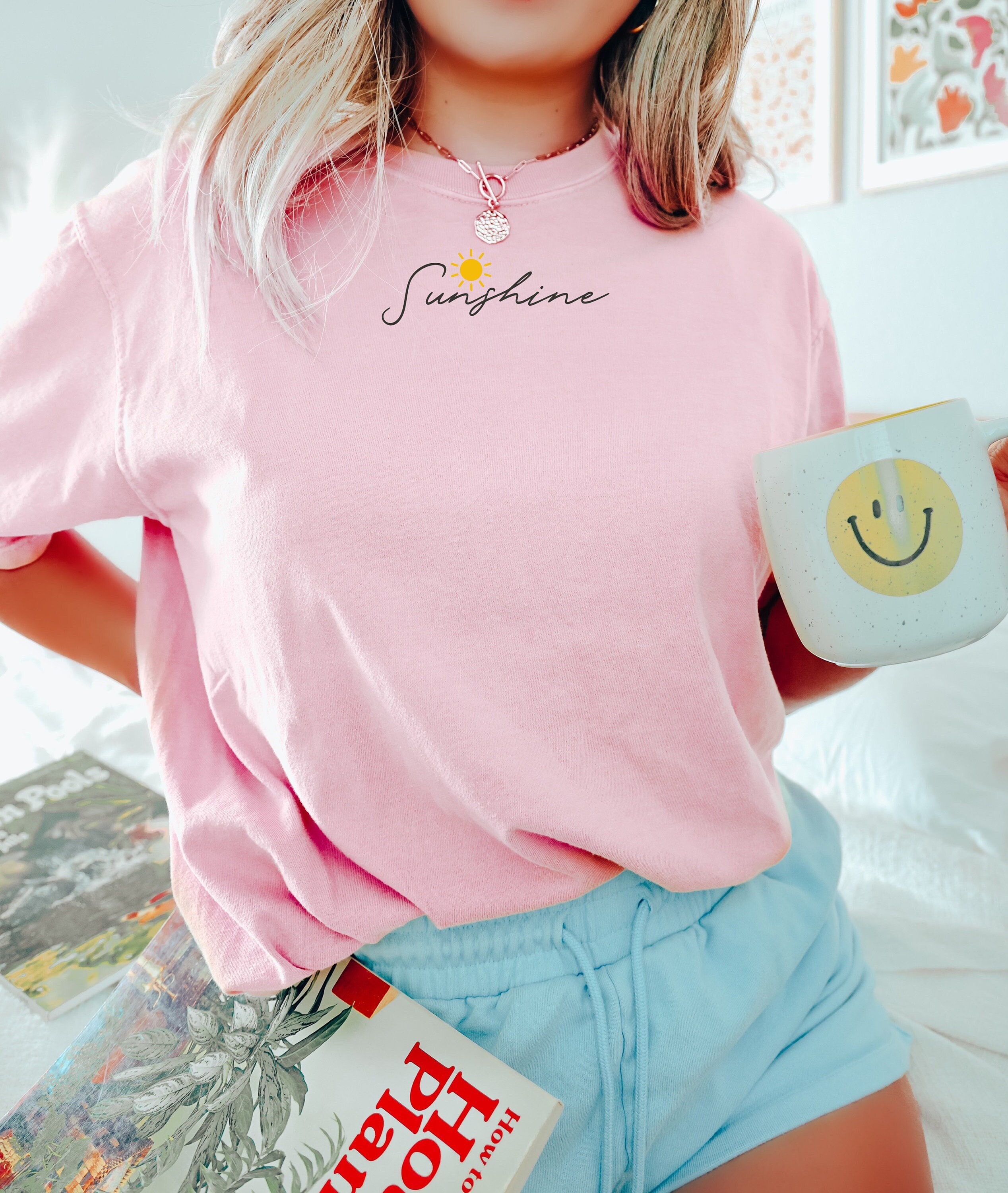 hello sunshine sweatshirt for women minimalist summer t shirt happy beach shirt for women cute summer apparel c3qvn scaled