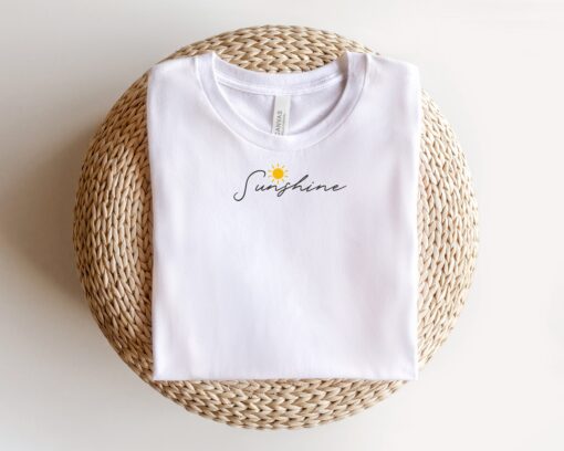 hello sunshine sweatshirt for women minimalist summer t shirt happy beach shirt for women cute summer apparel pcrky scaled