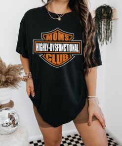 highly dysfunctional moms club shirt for women funny retro biker mom life tee trendy grunge motorcycle apparel xekvf