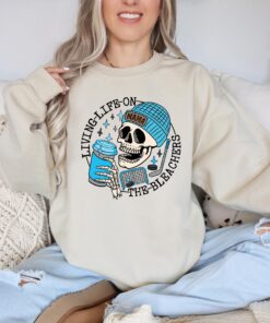 hockey mama shirt living life on the bleachers sports mama tee skull coffee t shirt unique gifts for moms lltfp