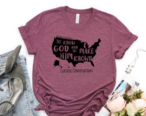 homeschool mom shirt classical conversations to know god and make him known unisex t shirt usa ima1z