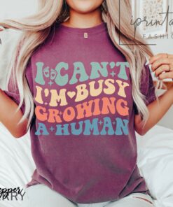 i cant im busy growing a human funny pregnancy t shirt for moms pregnancy announcement shirt 6fnwn