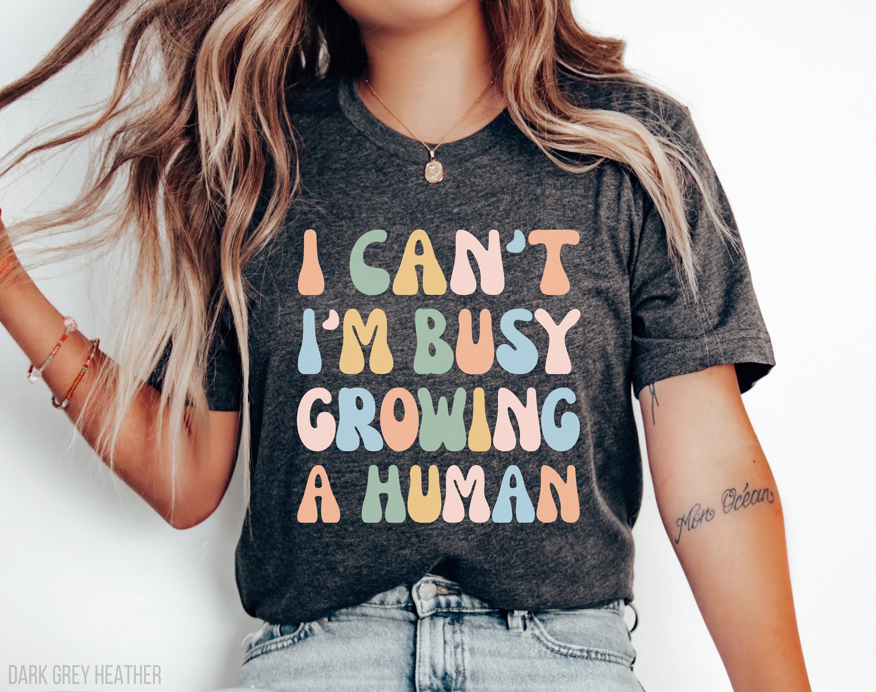 i cant im busy growing a human shirt funny pregnancy t shirt for moms premium unisex tee pregnancy announcement fiupe scaled