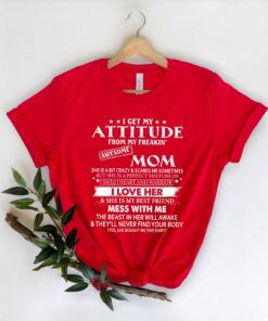 i get my attitude from my awesome mom shirt funny mom life long sleeve mothers day gift for mom to be nfc6f