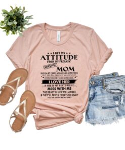 i get my attitude from my awesome mom shirt funny mom life t shirt mothers day gift for mom to be long sleeve qfb1v