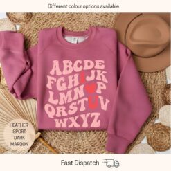 i love you abc sweatshirt for valentines day cute love sweater gift for girlfriend xoxo heart design 43s2d